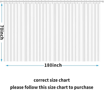 Clawfoot Tub Shower Curtain Warp Around 180x70 Inches Clear Shower Curtain Plastic Liner Round for Bathroom Extra Wide with 36 Metal Hooks PEVA Waterproof White Translucent