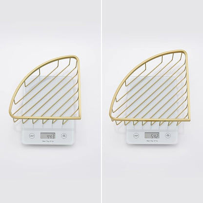 Corner Shower Caddy Organizer, SUS304 Stainless Steel Heavy Duty Rust-Proof Shelf Shampoo Holder, Wall Mounted Storage Rack for Bathroom Kitchen, 2 Packs Brushed Gold