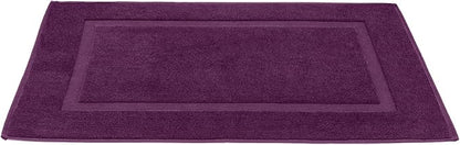 DAN RIVER Classic Cotton Bath Mats Set of 2 – Not a Bathroom Rug, Ultra Soft, Highly Absorbent & Machine Washable Bath Mat Towel for Bathroom Floor Mat – Durable, Quick-Dry, 21x34 Inches, Purple
