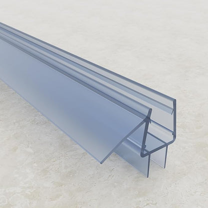 Frameless Shower Door Bottom Seal, 36" Long Shower Door Sweep for 5/16" (8mm) Glass, Clear Vinyl with Drip Rail – Prevent Leaks & Create a Waterproof Barrier