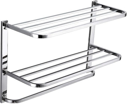 LUANT 3-Tier Bathroom Shelf with Towel Bars, Stainless Steel Wall Mounting Rack,29-1/4 Inch