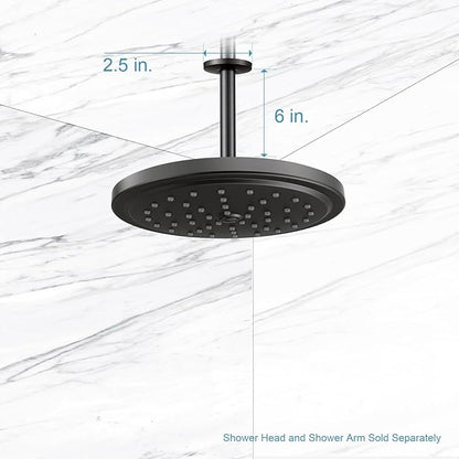OFFO Shower Arm with Flange Ceiling Mount Replacement Rain Shower Head Straight Arm Ceiling-Mounted for Fixed Shower Head & High Pressure Rain, 6 in Oil Rubbed Bronze