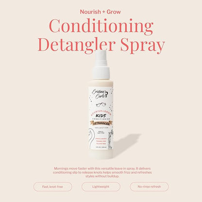 Cristina's Curls Conditioning Detangler Spray for Kids – Leave-in Slip & Frizz Control with No Buildup