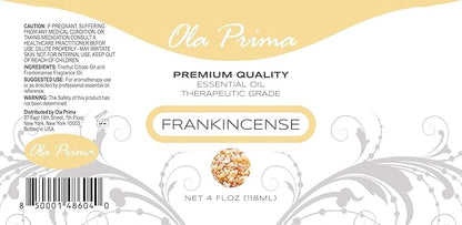 Ola Prima Frankincense Essential Oil 4oz – Frankincense Therapeutic Essential Oil 4 Fluid Ounces