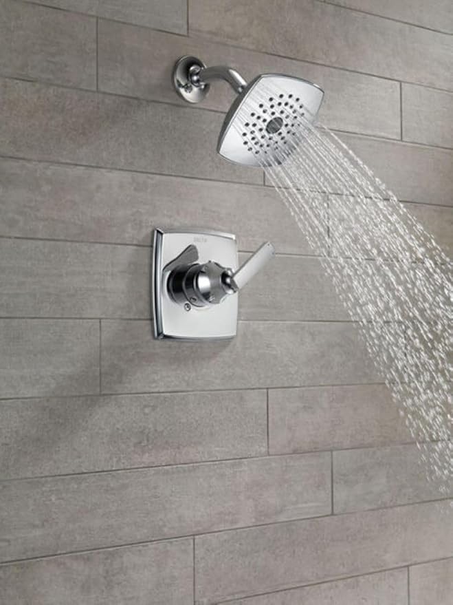 Delta Ashlyn 14 Series Shower Faucet Set, Chrome Shower Head and Handle Set, Valve Trim Kit, Chrome T14264 (Valve Not Included)