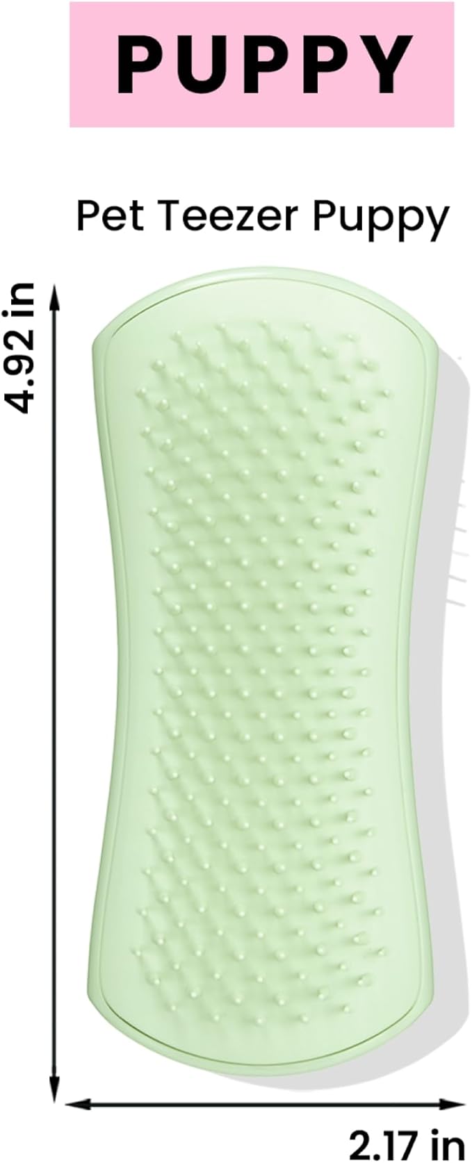 Pet Teezer Puppy Essential Dog Brush, with Extra Soft Teeth for Gentle Grooming on Wet or Dry Fur, Mint