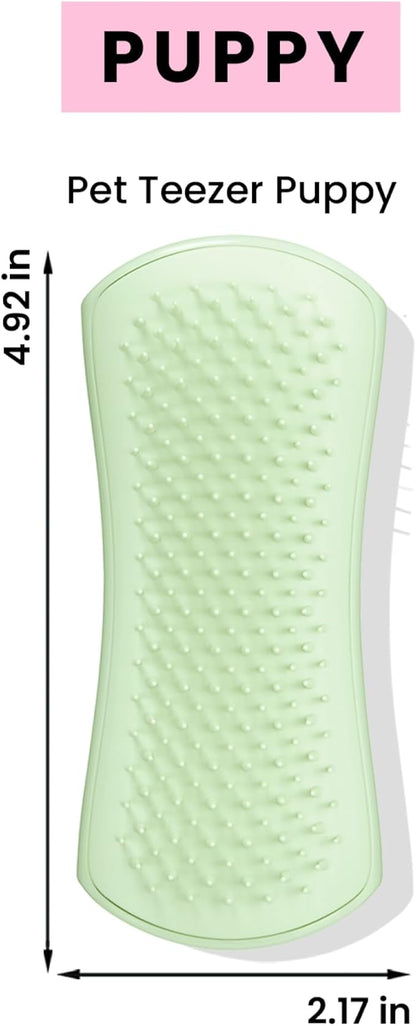 Pet Teezer Puppy Essential Dog Brush, with Extra Soft Teeth for Gentle Grooming on Wet or Dry Fur, Mint