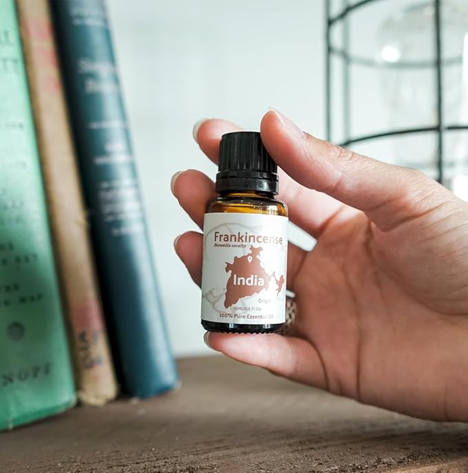 Frankincense Essential Oil - Direct from Madhya Pradesh, India - Pure Essential Oil for Diffusers and Aromatherapy | 100% Pure Therapeutic Grade Natural Aceite de Incienso (15ml)