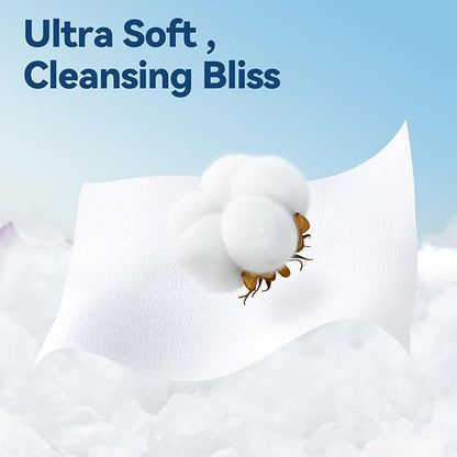 Winner Soft Face Towels, 100% USDA Biobased Facial Towels, Unscented Cotton Tissues for Sensitive Skin, OEKO-TEX Certified Face Towelettes Disposable, Makeup Remover Dry Wipes, 600 Ct, Pack of 6