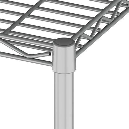 HOMEFORT 6-Tier Wire Shelving, 6 Shelves Unit Metal Storage Rack, Closet Shelves for Kitchen, Pantry, Closet, Bathroom, 14" D x 21" W x 75.6" H (Grey)