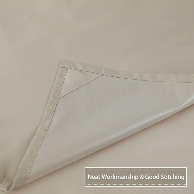 CAROMIO Hotel Quality 100% Waterproof Fabric Shower Curtain or Liner with Magnets for Bathroom, Tan, 72 x 78 inches