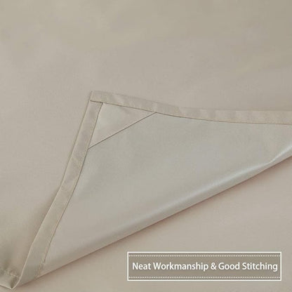 CAROMIO Hotel Quality 100% Waterproof Fabric Shower Curtain or Liner with Magnets for Bathroom, 72 x 72 inches, Tan