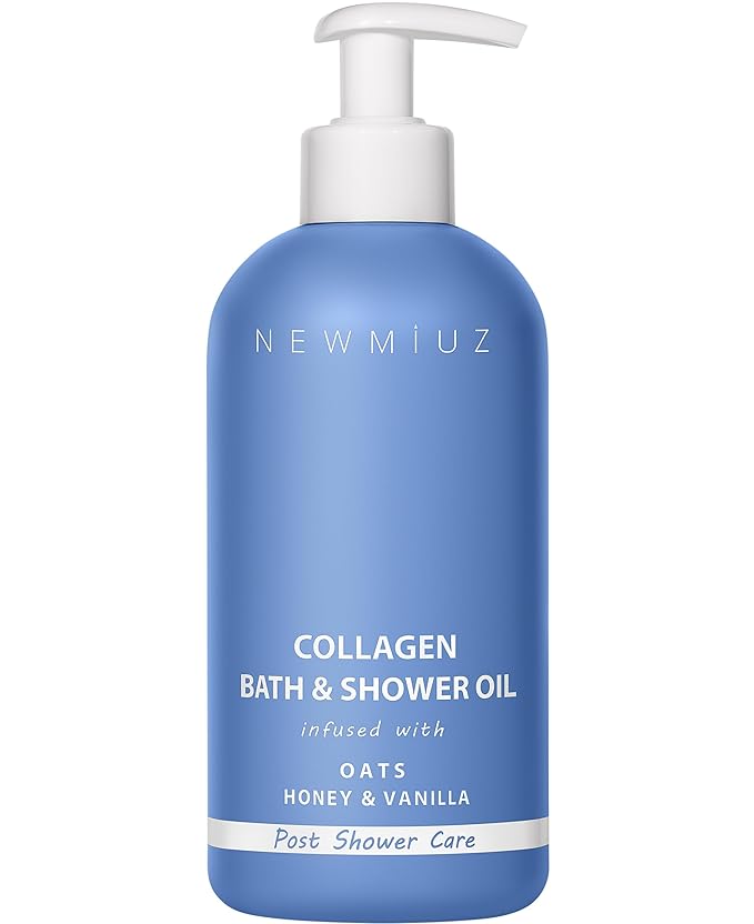 New Miuz Collagen InShower Body Conditioner Natural Post Shower Care Moisturizer for Body Legs Nourishing Bath Oil Oatmeal Honey Vanilla Self care Spa Gift