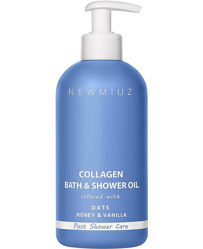 New Miuz Collagen InShower Body Conditioner Natural Post Shower Care Moisturizer for Body Legs Nourishing Bath Oil Oatmeal Honey Vanilla Self care Spa Gift