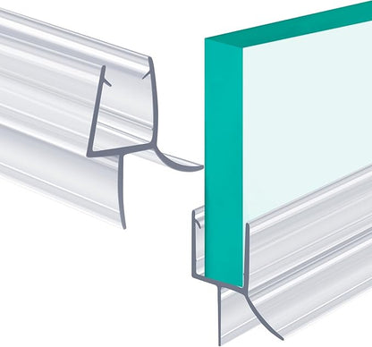 POZIA Clear Frameless Glass Shower Door Bottom Seal | Shower Door Sweep for Leak-Proof, Quick Installation to Create Reliable Water Barrier (1PACK-3/8in-23mm Gap)