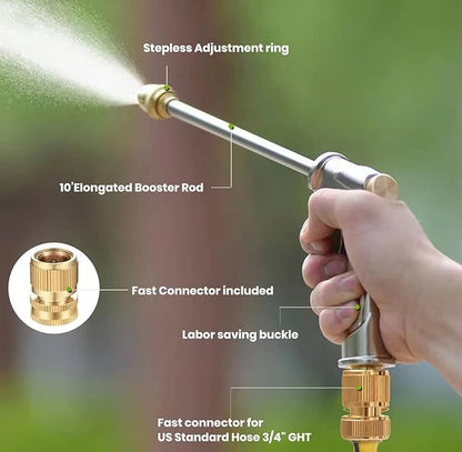 Garden Hose Nozzle, High Pressure Water Hose Nozzle Sprayer Head,fits 3/4” Garden Hose Thread,for Lawn & Garden,Washing Cars,Watering Garden,Cleaning,Showering Dogs&Pets