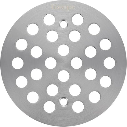 Round 4.25 Inch Screw-in Shower Drainer Cover Replacement 304 Stainless Steel 4-1/4 inch Floor Drain Grate with Screws (1, Brushed Nickel)