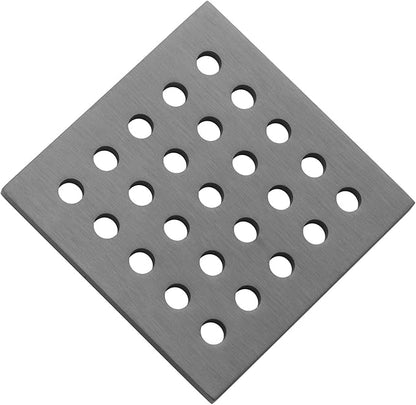 3.75 Inch Square Shower Drain Cover 95MM Floor Drain Grate (Gunmetal)
