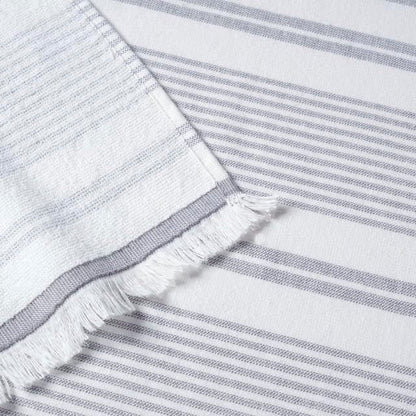 Maisonette Turkish Beach & Bath Towels - 2 Pack (36"x71"), Quick-Dry Cotton Peshtemal for Bath, Beach, Travel, Absorbent, Lightweight, Bathroom, Hammam, and Spa Towels with Eyelash Fringe, Dark Grey