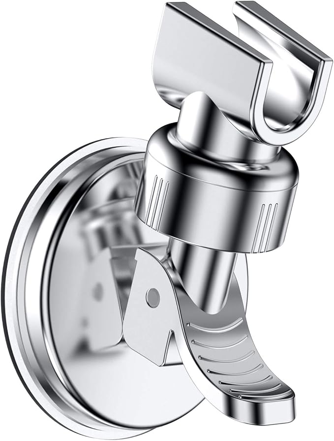 Adjustable Shower Head Holder, Bathroom Suction Cup Handheld Shower Head Bracket, Removable Handheld Showerhead & Wall Mounted Suction Bracket (Two Packs)