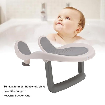 Fafeicy Baby Bath Tub Infant Bath Basin, Newborn Washing Tub with Strong Suction Cups Soft Mesh & Drainage Holes for Secure Comfortable Bathing 0-24 Months