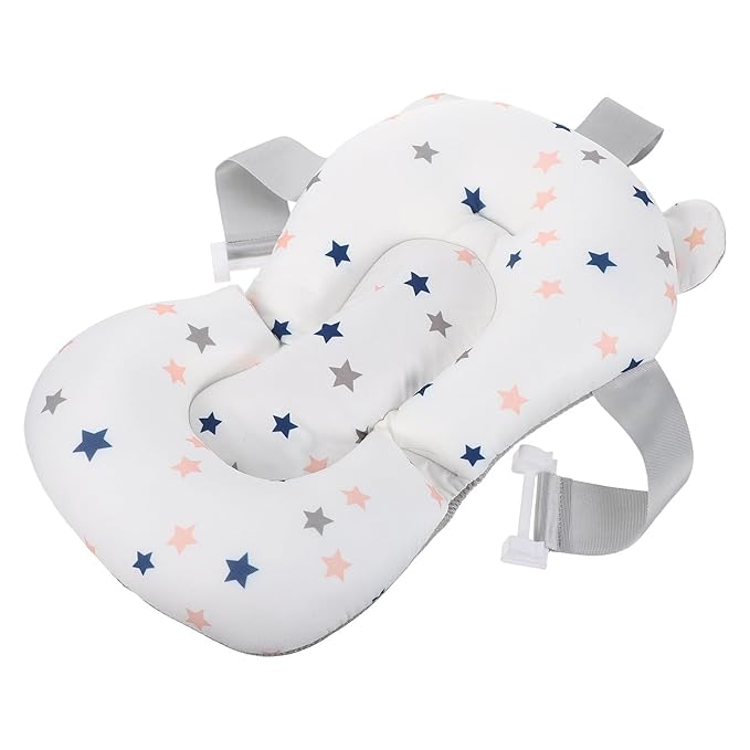 Mesh Bath Support Seat Floating Shower Pad Newborn Non-Slip Cradle Cushion for Bathtubs Safe Comfortable Bathing Aid