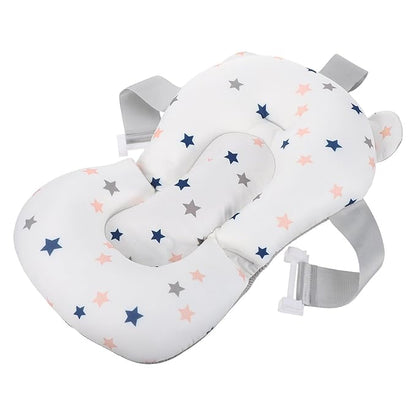 Mesh Bath Support Seat Floating Shower Pad Newborn Non-Slip Cradle Cushion for Bathtubs Safe Comfortable Bathing Aid
