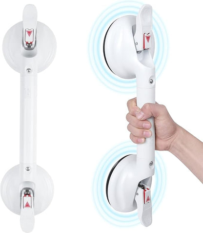 19inch Suction Shower Grab Bar, Portable Shower Handle Bar Suction Grip Bar Bathtub Handle with Strong Hold Suction Cup Fitting and Rapid Release for Bathroom(Max Capacity :300lb