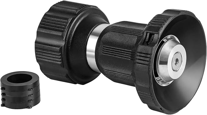 Hose Nozzle, Lichamp Heavy Duty Aluminum Fireman Style High Power Leak Proof Adjustable Garden Water Sprayer, Suitable for Car Wash, Patio Cleaning, Watering Lawn and Garden, Shower Pets (Black)
