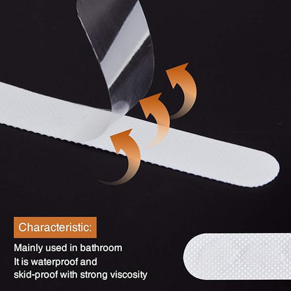 Anti Slip Shower Stickers, Safety Bathtub Strips Adhesive Decals with Premium Scraper for Bath Tub Shower Stairs Ladders Boats