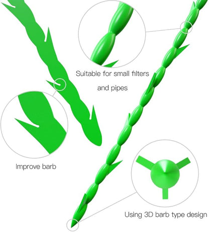 5 in 1 Compatible for Drain Snake Hair Drain with 5 Packs Drain Auger Clog Remover Cleaning Tool (Green)
