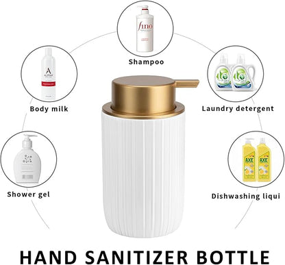 Soap Foaming Dispenser Ceramic with Easy-to-Press Pump Hand Foam Dispenser for Shampoo Bathroom Countertop 13.5 oz