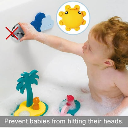 Bathtub Overflow Drain Cover - Tub Soak Bath Cover, Adds Inches of Water for Deeper Bath (Silicone, Yellow)