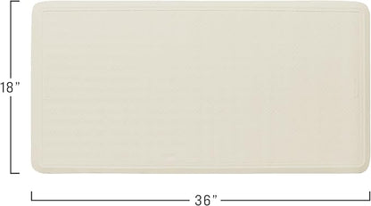 Rubbermaid Commercial Products Bath Tub and Shower Mat, 36-Inch X 18-Inch, White, Extra Long, Machine Washable, Safti-Grip Non-Slip Bathroom Mat with Suction Cups for Home/Hotel/Shower/Bathtub