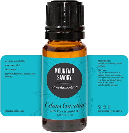 Edens Garden Mountain Savory Essential Oil- 100% Pure Premium Grade, Undiluted, Natural, Therapeutic, Aromatherapy, The Best for Diffuser, Candle, Laundry, Humidifiers 10 ml (.33 fl oz)