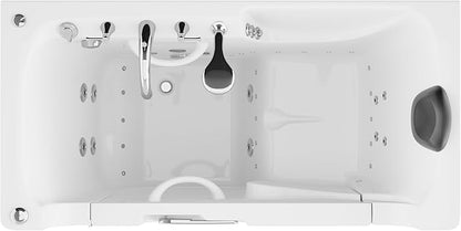 ANZZI Walk In Tubs PREMIUM 30"x60" Left Drain Wheelchair Accessible Walk-In Tub - 36 Jets, POWERED FAST DRAIN, V-Shape Back Massage, Gelcoat Construction | AMZ3060WCALWD