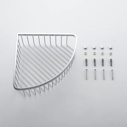 Bathroom Shower Caddy Corner Shelf Basket, Ultra Sturdy Rust-Proof Stainless Steel Shelf Organizer Shampoo Holder, Wall Mounted Storage Rack for Bathroom Kitchen, Polished Chrome