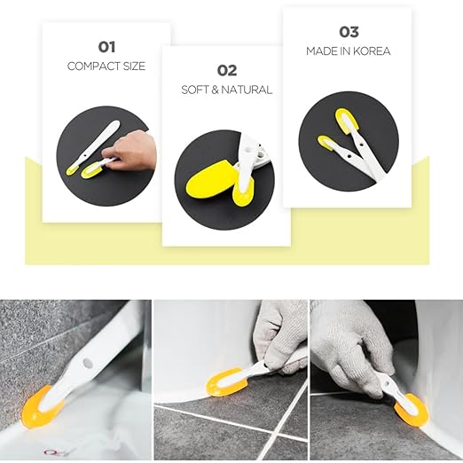 Caulk Caulking Silicone Sealant Finishing Tool (4-Size)- Ideal for DIY, Waterproofing, Grouting. Durable Urethane Rubber Design, Scratch Prevention (Two-Way (S+L) 2p)