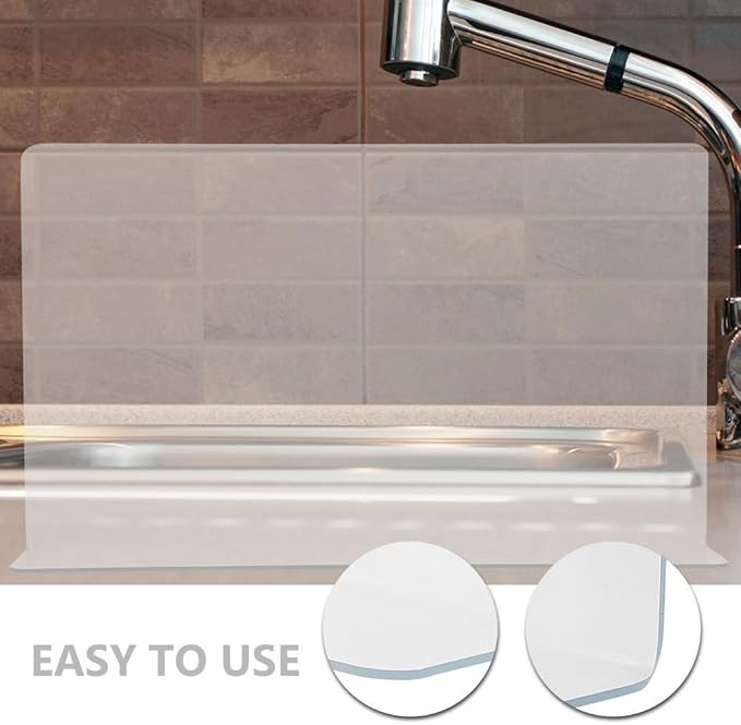 Luxshiny Shower Guard Transparent Splashproof Baffle for Bathtub Corner Water Barrier Tub Protector Bathroom Splash Guard 15.75X4.72 Inches