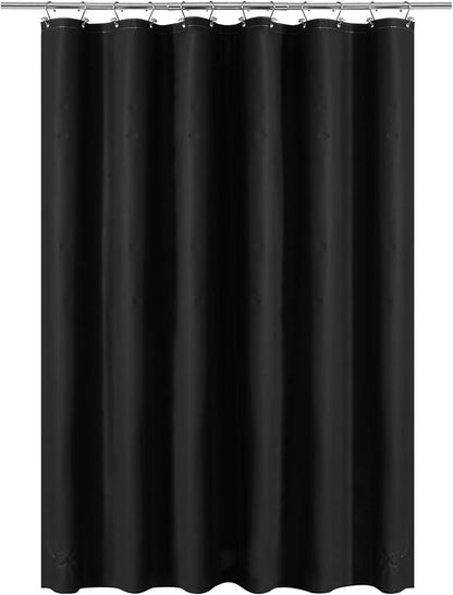 Barossa Design Black Shower Curtain Liner - Premium PEVA Plastic Shower Curtain for Bathroom, Lightweight Standard Size with 3 Magnets, Metal Grommets