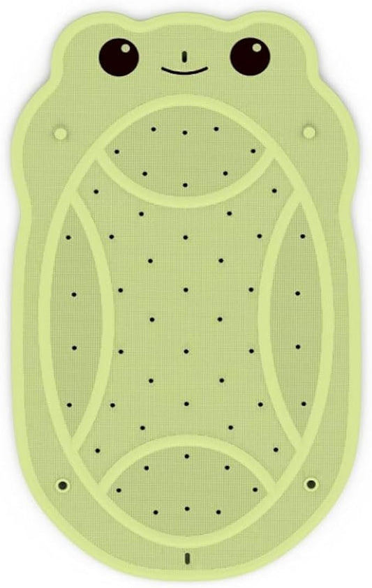 Bath Mat for Tub Non Slip Baby, 30"x18" Bathtub Mat Non Slip Kids, Shower Mat Natural Rubber no Odors, Textured Surface and Strong Suction Cups for Double Anti-Slip, Easy to Clean, Green