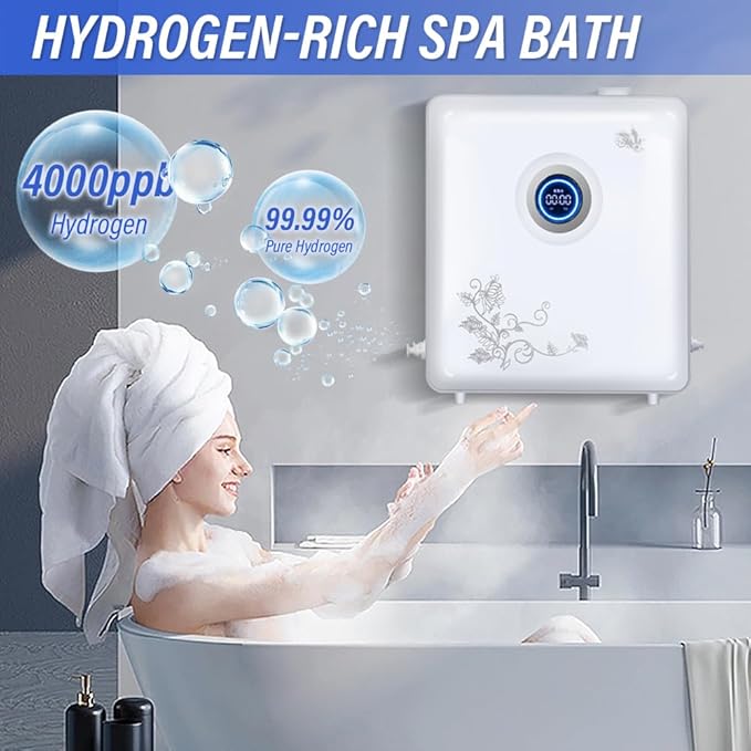 Nano Hydrogen Rich Moisturizing Bubble Bath Machine Above 4000ppd Molecular Hydrogen-Rich Water Bath Spa Bath Machine for Skin Health ﻿