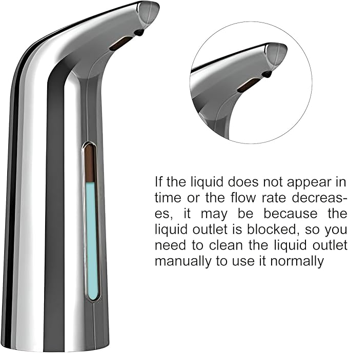 Automatic Soap Dispenser Touchless, TUMAN Pro Battery Operated Electric 14oz/400ml Liquid Hand Soap Dispenser with Motion Sensor, Suitable for Kitchen Bathroom Hotel, IPX6 Waterproof(Silver)…