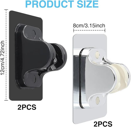 4PCS Shower Head Holder Strong Adhesive Adjustable, Waterproof Shower Hand Held Sprayer Holder Wall Mount