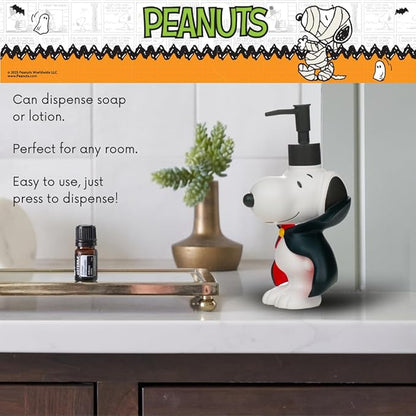 Peanuts Snoopy Vampire Soap/Lotion/Hand Sanitizer Resin Pump Dispenser, 14.81 Ounces, (Officially Licensed Product) by Franco Collectibles