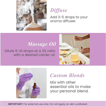 Handcraft Blends Lavender Angustifolia Essential Oil Gift Set – Huge 4 Fl Oz – 100% Pure & Natural – Premium Grade Essential Oil for Diffuser and Aromatherapy – Beautiful Gift Box Included