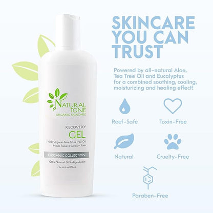 Aloe Vera Recovery Gel 6 oz - Natural Tone Organic Skincare