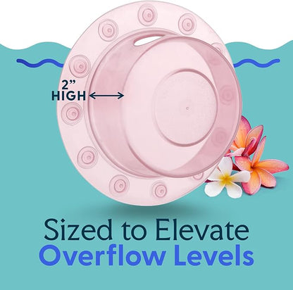 SlipX Solutions Bottomless Bath | Overflow Drain Cover for Tub | Best Gifts for Mom, Spa & Bath Accessories | Drain Block, Water Stopper Plug | Bath Essentials for Women | 4" Diameter, Coral