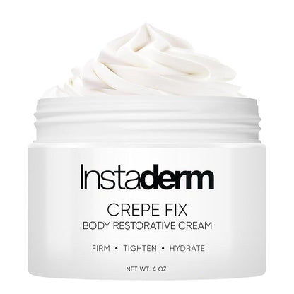 Crepe Fix Body Restorative Cream – Anti-Aging Wrinkle Cream, Support Skins Natural Elastin & Collagen Production to Restore, Lift, Tighten, Hydrate & Smooth Thinning Aged Crepey Skin. 4OZ