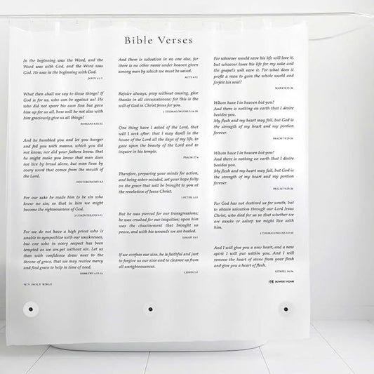 Eco-Friendly Recycled PEVA Shower Curtain Liner – Waterproof, Sustainable, Non-Toxic Shower Curtain Liner, NOT Made in China - 72x72IN, 4G – NIV Holy Bible